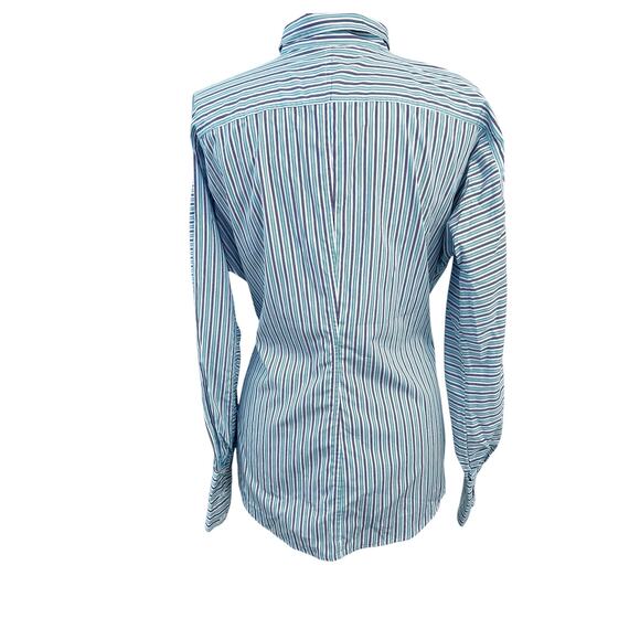 Lauren Ralph Lauren Striped Button-Up Shirt with Waist Tie Size Large - Picture 3 of 16